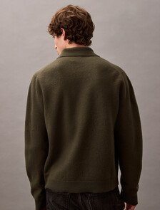 Boiled Wool Polo, Deep Depths, hi-res