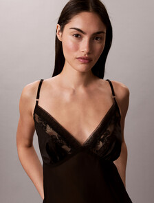 Chemise - CK Black Floral Lace, Black, hi-res