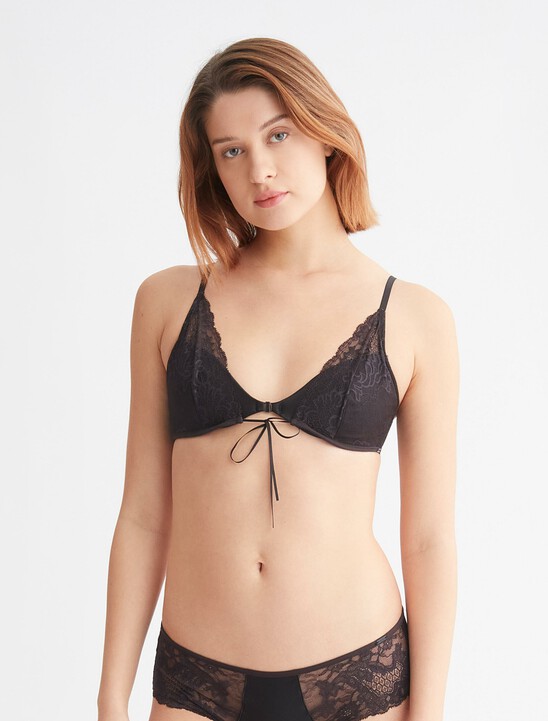 CK Black Bridal Lightly Lined Triangle Bra