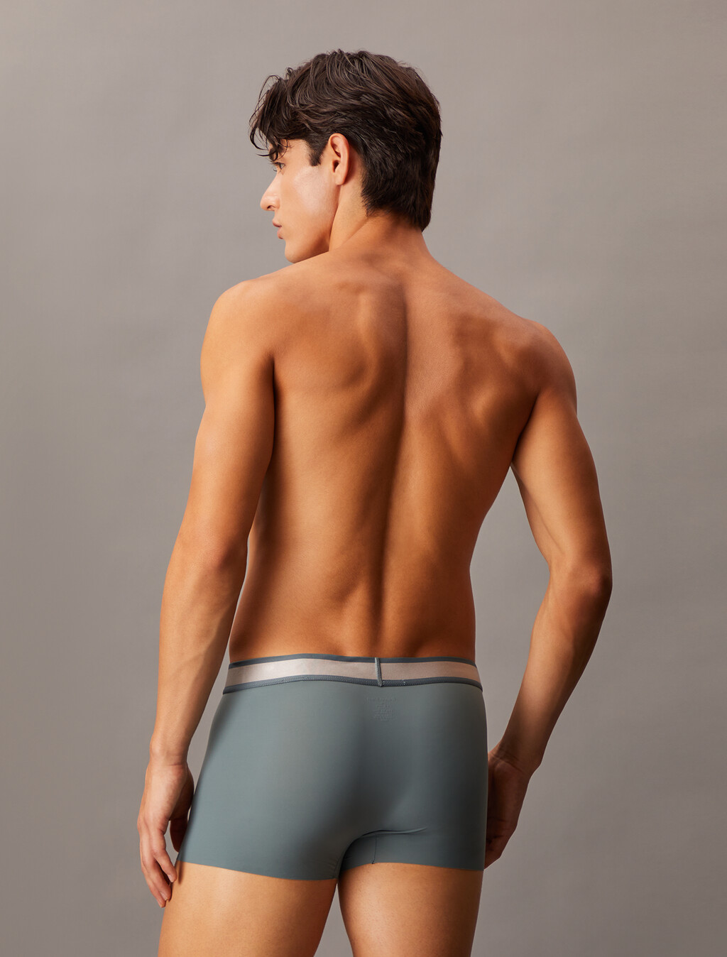 Tonal Logo Microfiber Low Rise Trunks, Blue Performance, hi-res