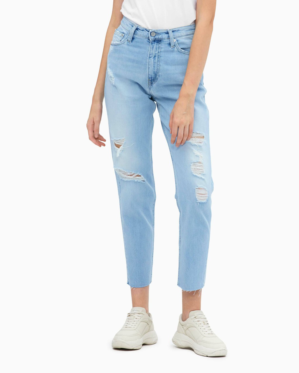 MONOGRAM MOM JEANS, Denim Light, hi-res