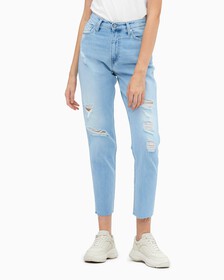 MONOGRAM MOM JEANS, Denim Light, hi-res