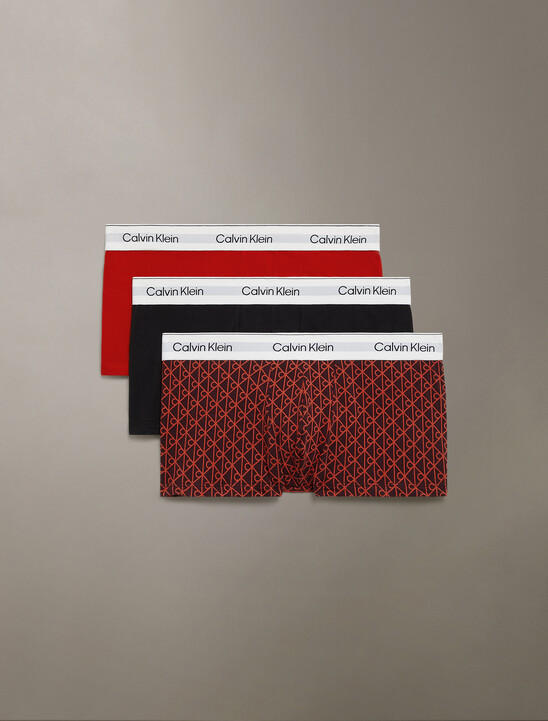 3 Pack Low Rise Trunks - Icon Cotton Stretch