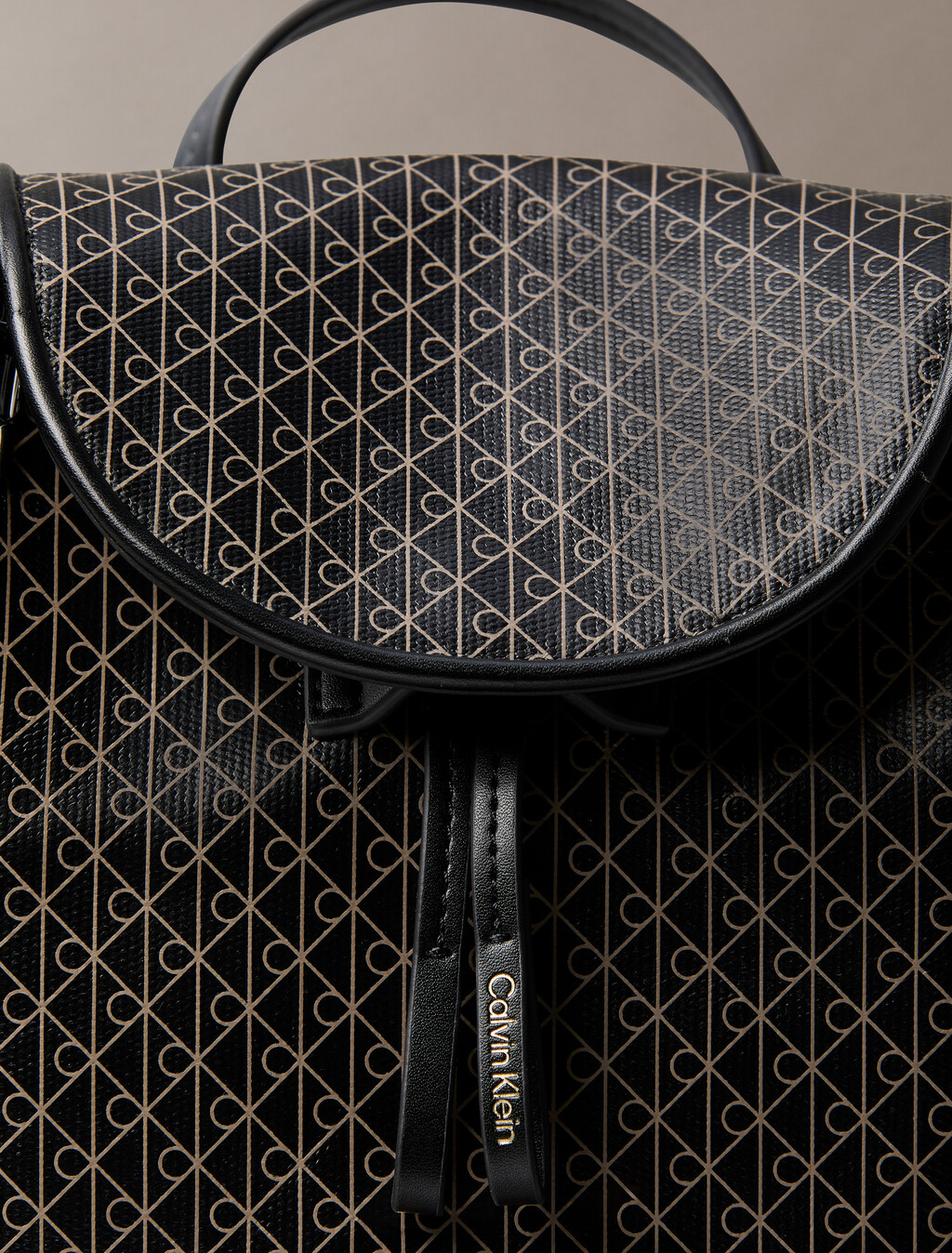 Allover Emblem Logo Mini Backpack, BLACK AOP, hi-res