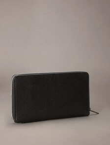 Foil Long Fold Wallet, Black, hi-res