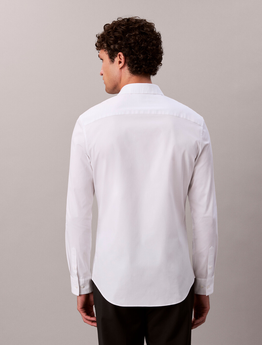 Slim Stretch Poplin Shirt, Brilliant White, hi-res