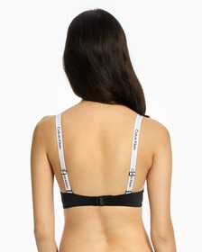 Tailored Logo Lightly Lined Demi Bra, Black, hi-res