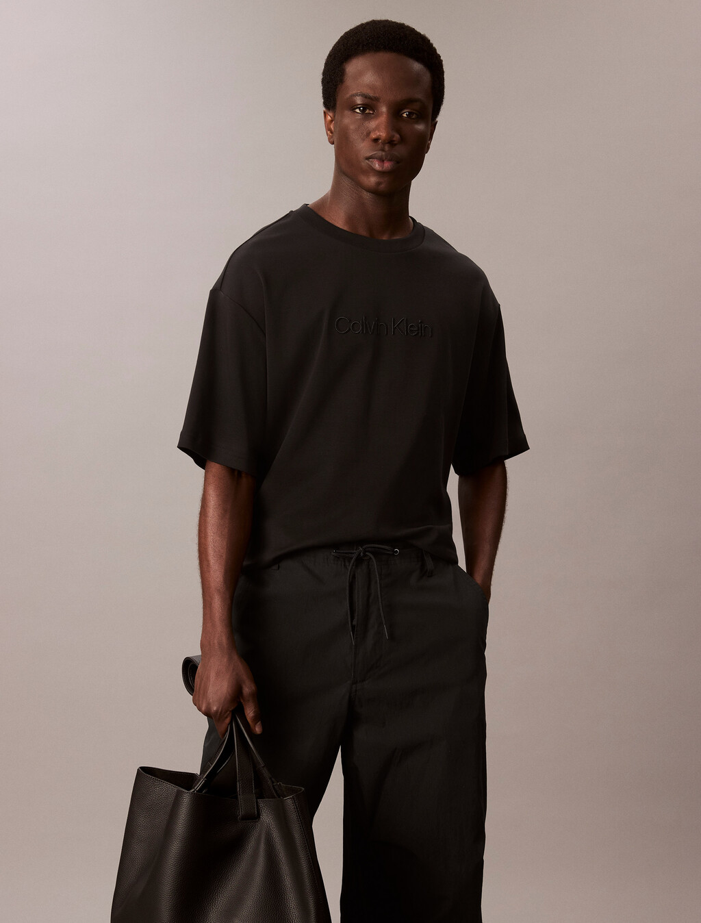 Calvin Klein Logo Tee, Black, hi-res