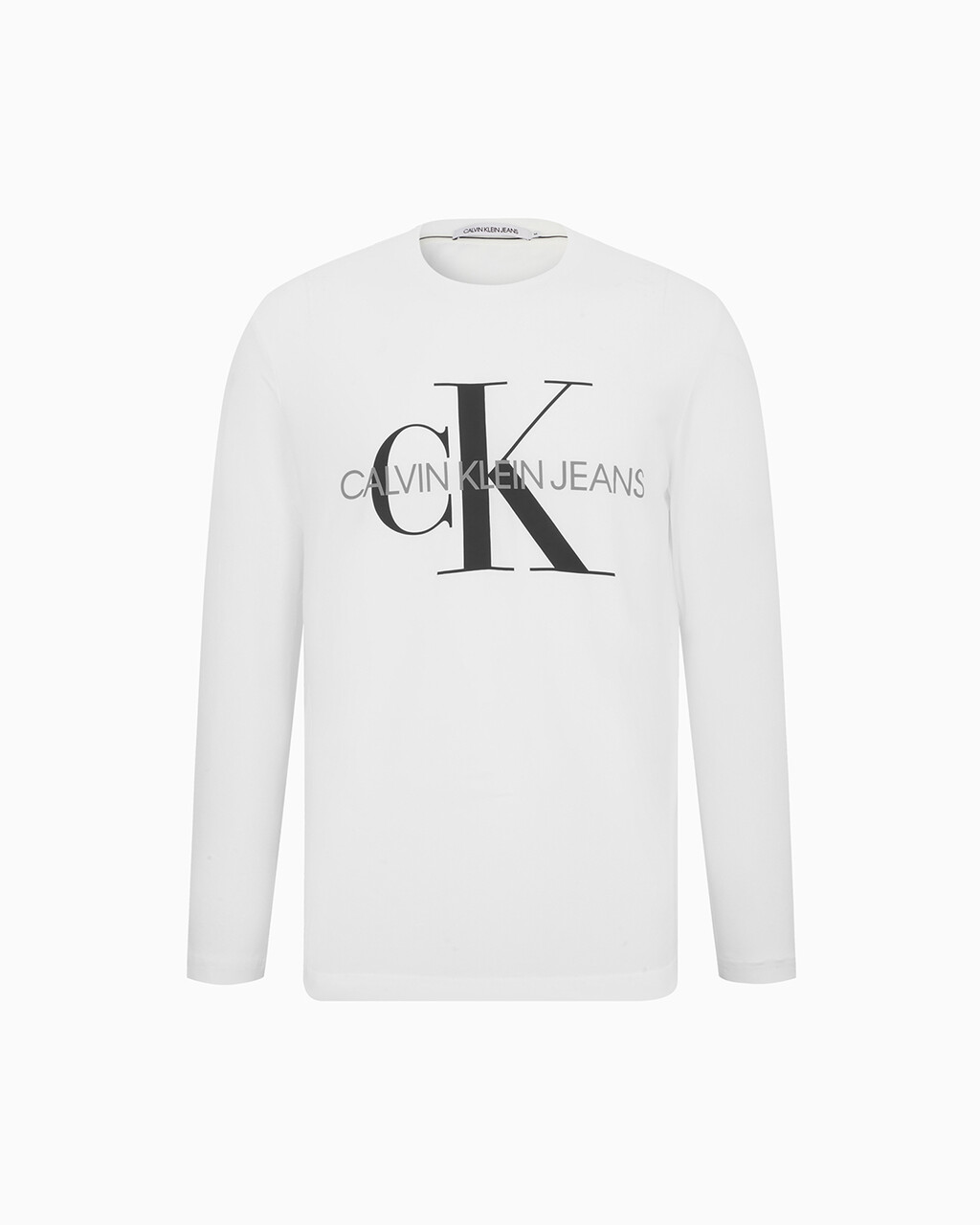Monogram Logo Long Sleeve Tee, Bright White, hi-res