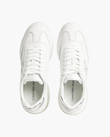SPORTY COMFAIR LACE-UP RUNNERS, White/Silver, hi-res