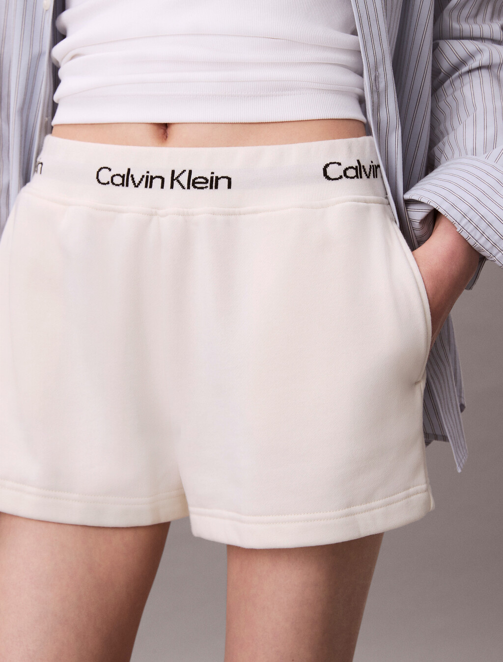 Logo Tape Terry Short, Tofu, hi-res