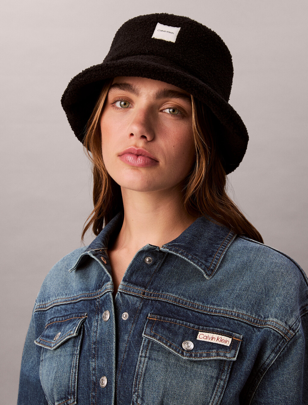 Boucle Bucket Hat, Black, hi-res
