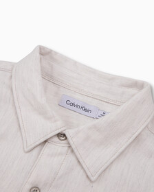 Double Pocket Melange Button-Down Shirt, Lunar Rock, hi-res