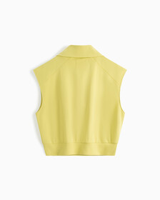 37.5 Sleeveless Polo Shirt, Yellow Sand, hi-res