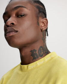 Relaxed Towelling T-Shirt, Yellow Sand, hi-res