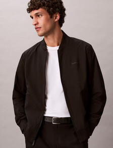 Matte Bomber Jacket, Black, hi-res