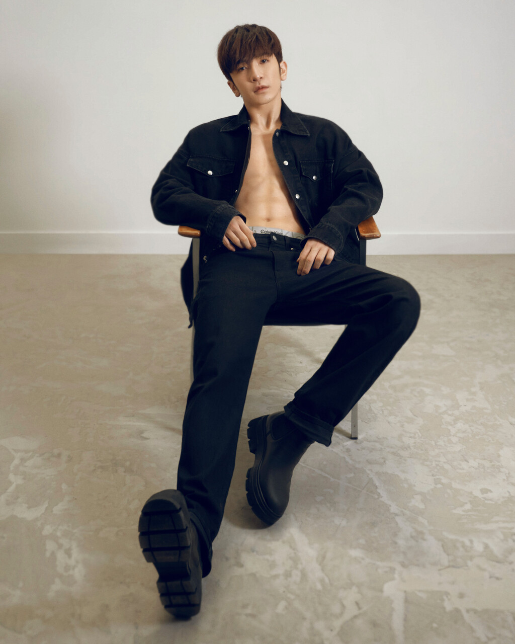 BLACK ARCHIVAL OVERSIZED SHIRT JACKET, Denim Black, hi-res