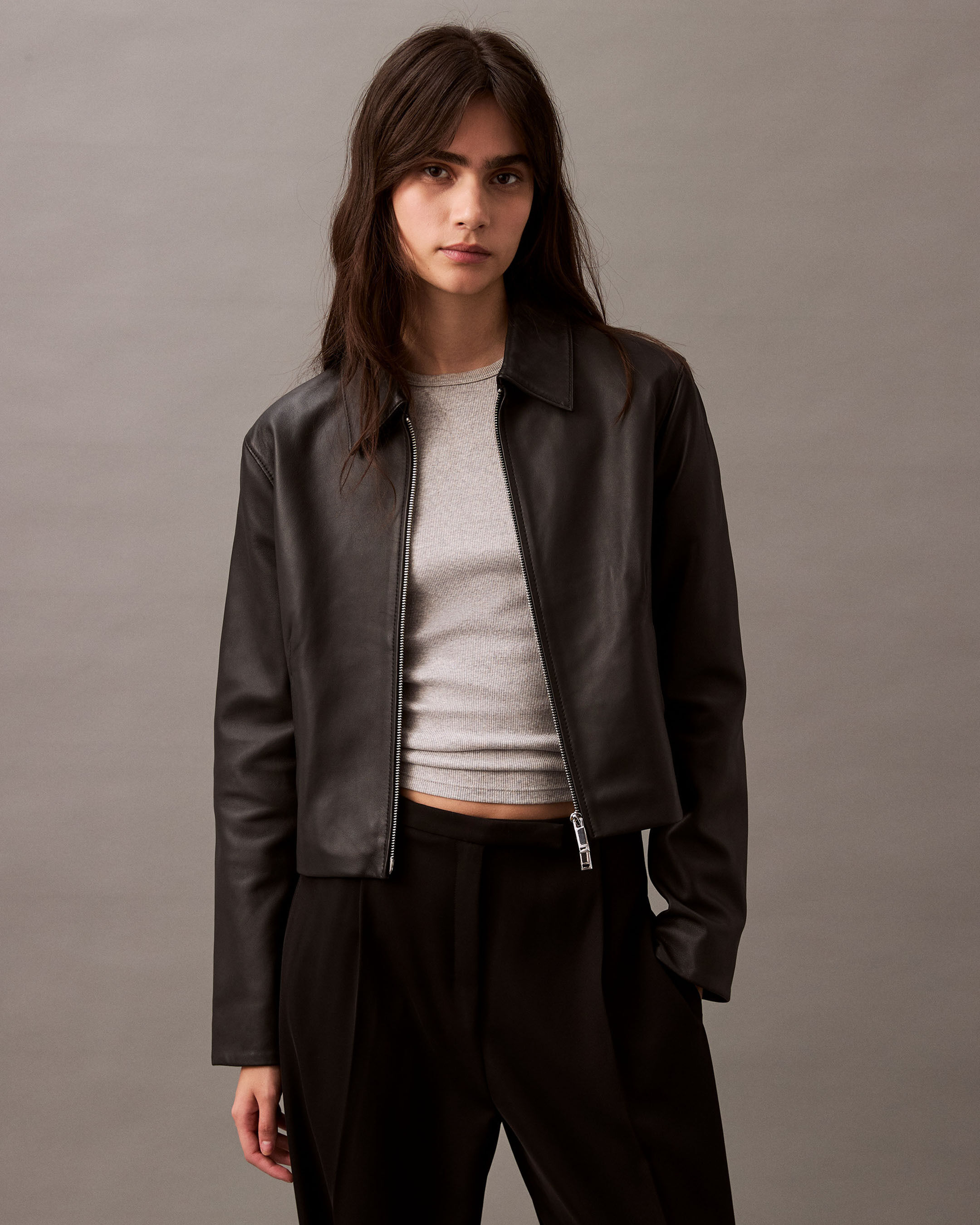 Nappa Leather Jacket black Calvin Klein Malaysia