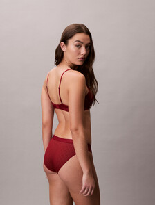 Demi T-shirt Bra - Microfibre Lace, Fall Berry, hi-res