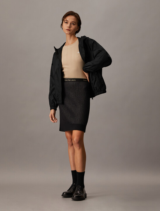 CK Logo Hooded Relaxed Windbreaker