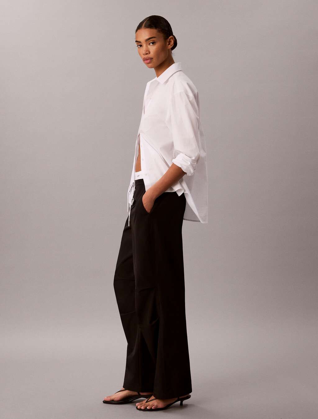 Icon Logo Waistband Tech Twill Pant, Black, hi-res