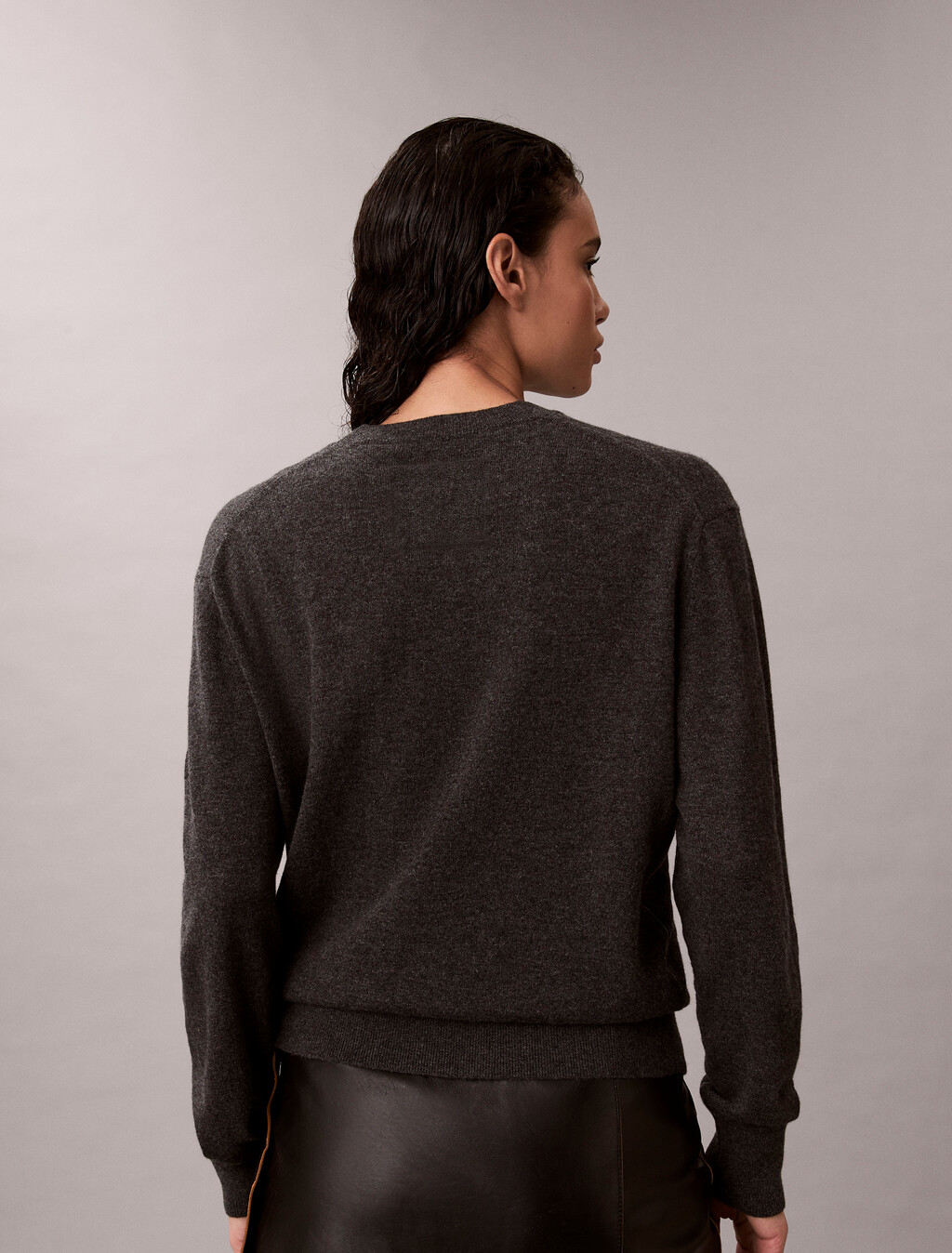 Cashmere Relaxed Jumper, B65 Charcoal Grey Heather, hi-res