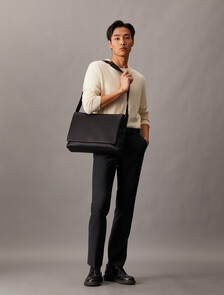 CK Inset Messenger Bag, Black, hi-res