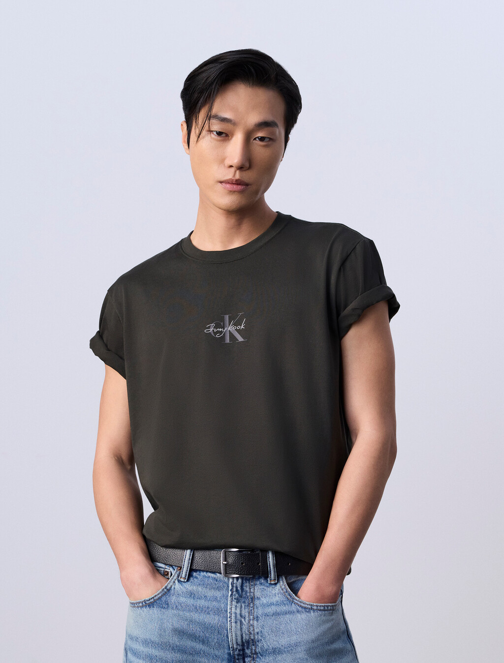 Jung Kook for Calvin Klein Monologo T-Shirt, Peat, hi-res