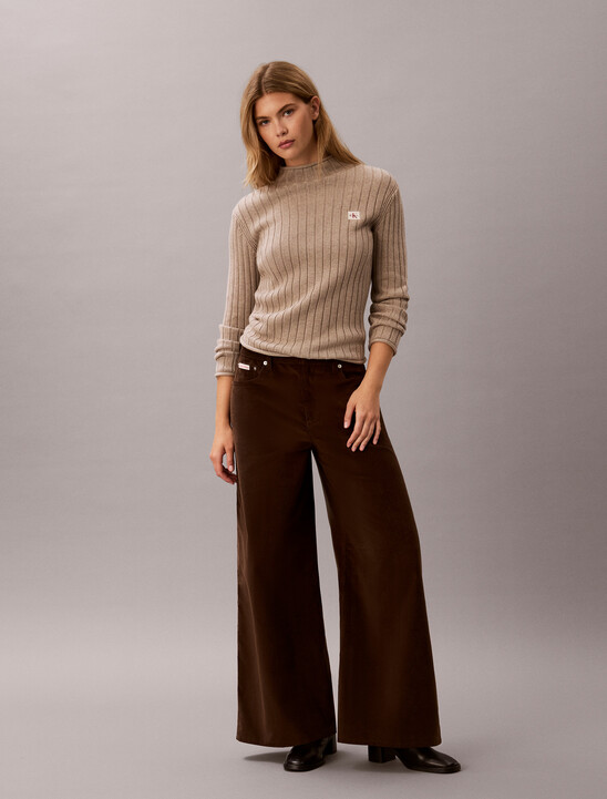 Corduroy Wide Leg Trousers