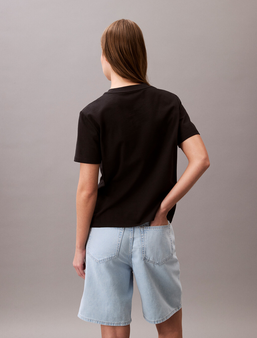 Institutional Logo Tee, Black, hi-res