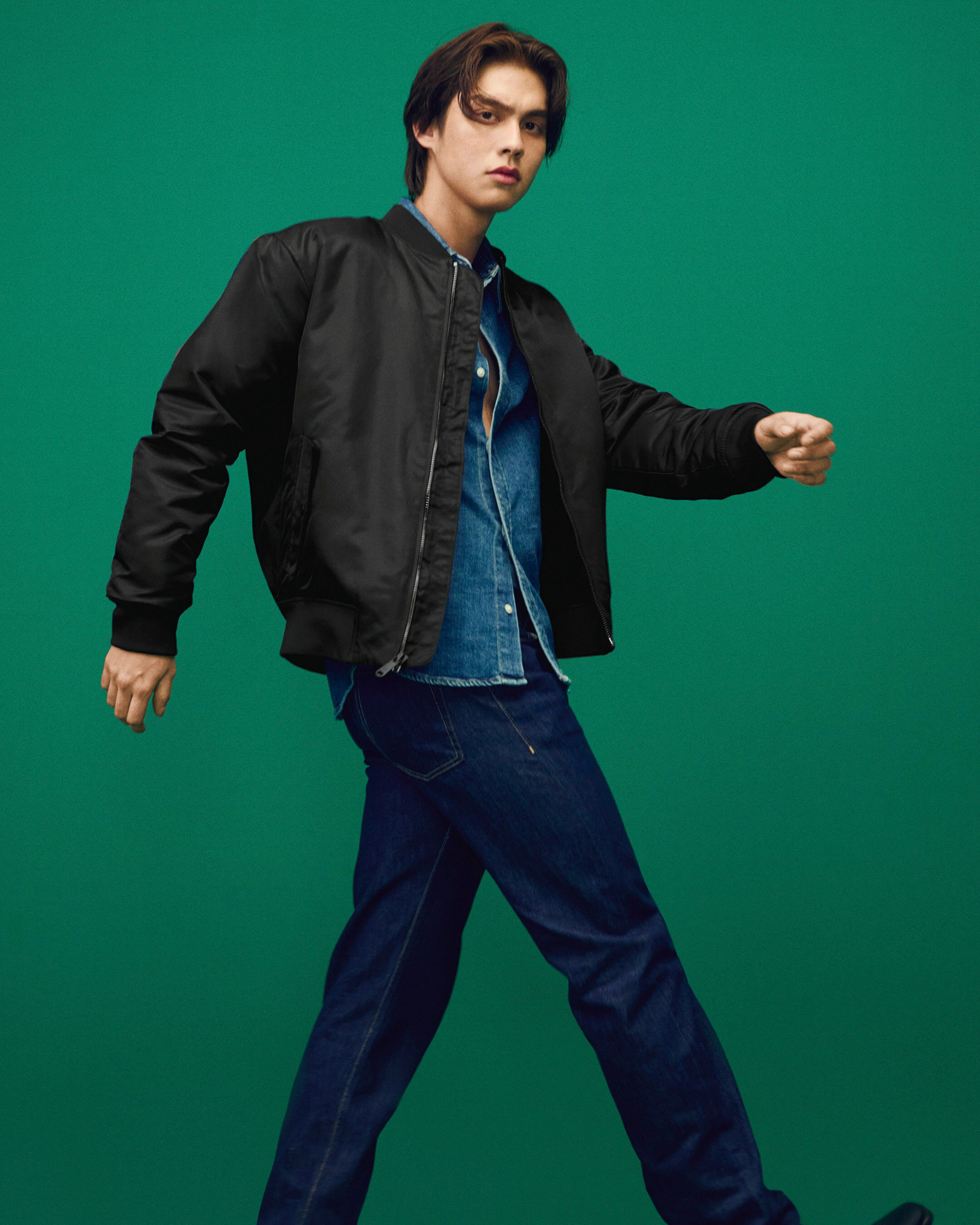 Padded Nylon Bomber Jacket blue Calvin Klein Malaysia