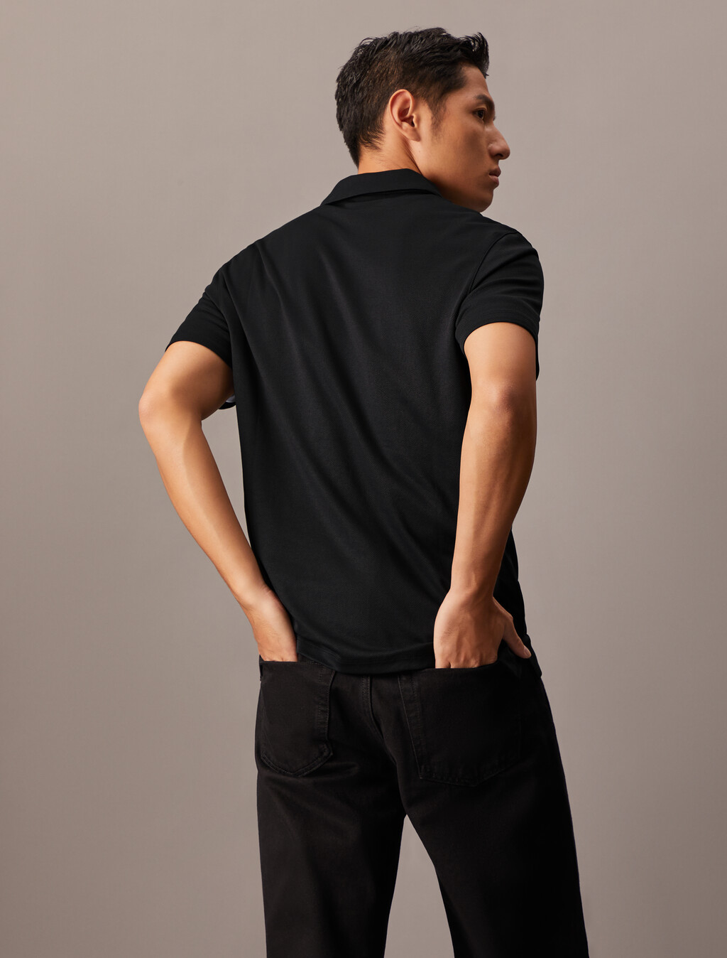 Performance Stretch Polo, Black Beauty, hi-res