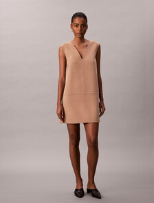 Double Face Wool Dress, Amphora, hi-res