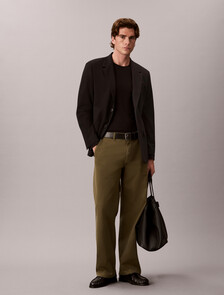 Slim Silk-Blend Interlock Long Sleeve Tee, Black, hi-res