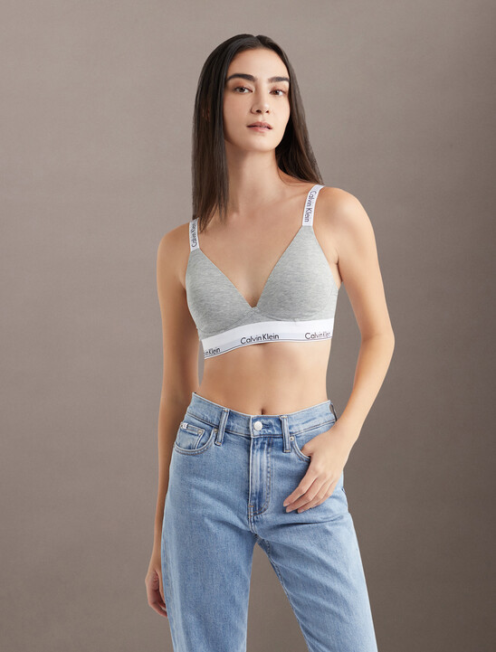 Icon Cotton Lightly Lined Plunge Bra