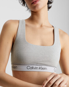 ATHLETIC COTTON LIGHTLY LINED BRALETTE, Athletic Grey Heather, hi-res