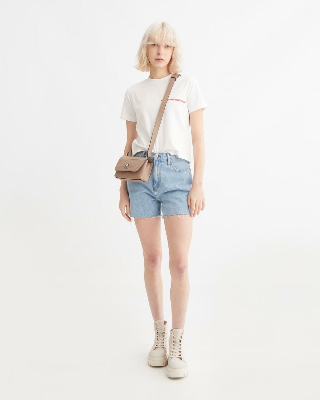 Minimal Monogram East-West Flap Textured Crossbody, TRUFFLE, hi-res