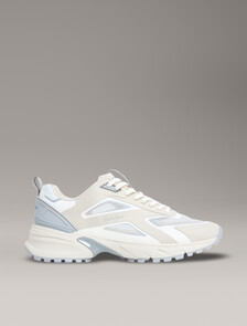 Trailblazer &mdash; Mesh Mix Runner Trainers, Oatmeal/Marshmallow/Cloudburst, hi-res
