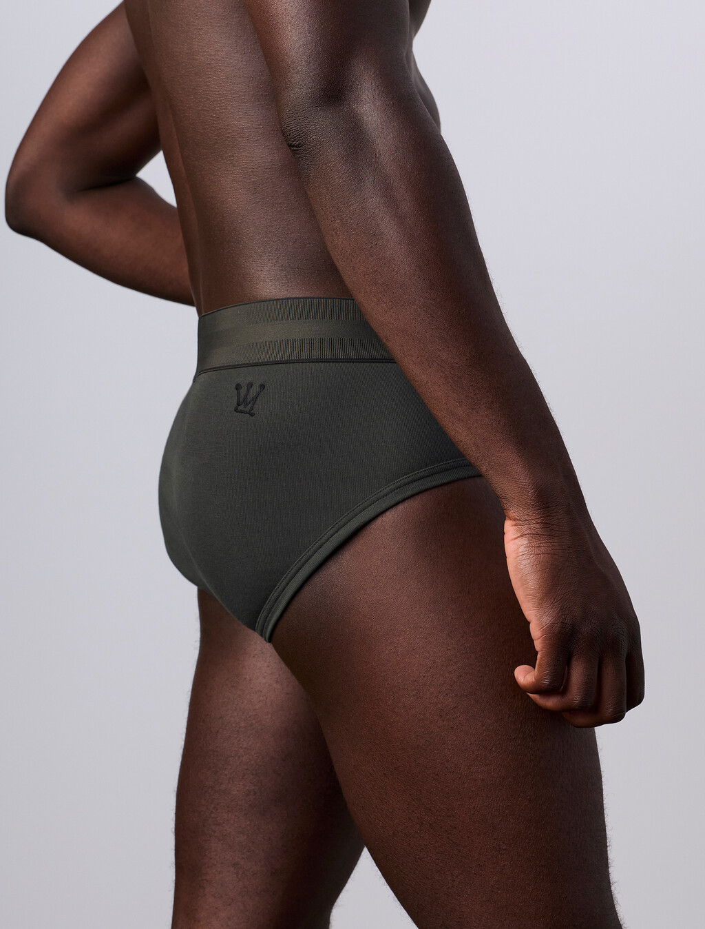 Jung Kook for Calvin Klein Heritage Cotton 3-Pack Brief, Dark Denim/Peat/Lily, hi-res