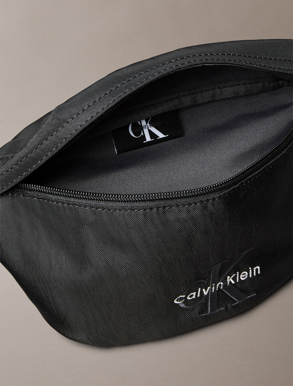 Nylon Monogram Logo Waistpack, Black, hi-res