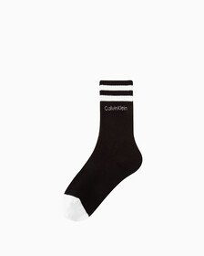 Women's 1 Pack Rib Crew Socks, BLACK, hi-res