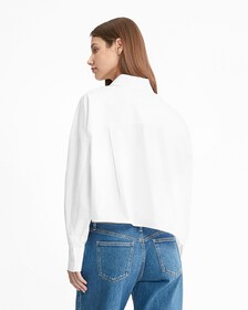 Cropped Shirt, Bright White, hi-res