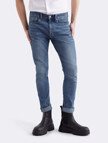 Italian Denim Modern Taper Jeans, 206 MEDIUM BLUE, hi-res