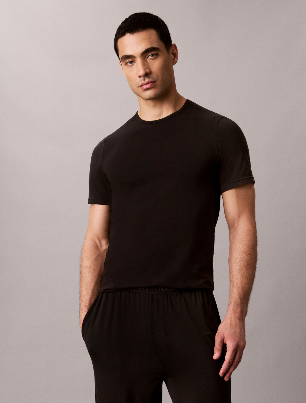 Crewneck Lounge T-Shirt, Black, hi-res