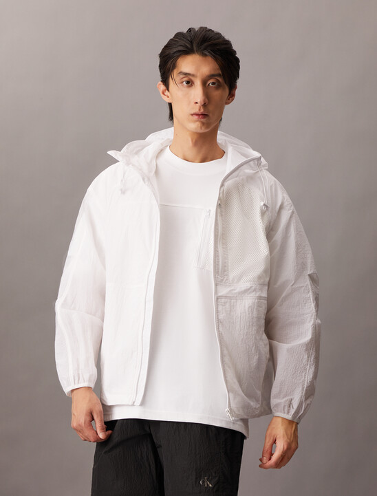 Cooling UV Protect Mixed Media Windbreaker
