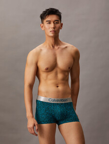 Brushed Microfiber Stretch Low Rise Trunk, 19631 SPLICED ANIMAL PRINT+PONDEROSA PINE, hi-res