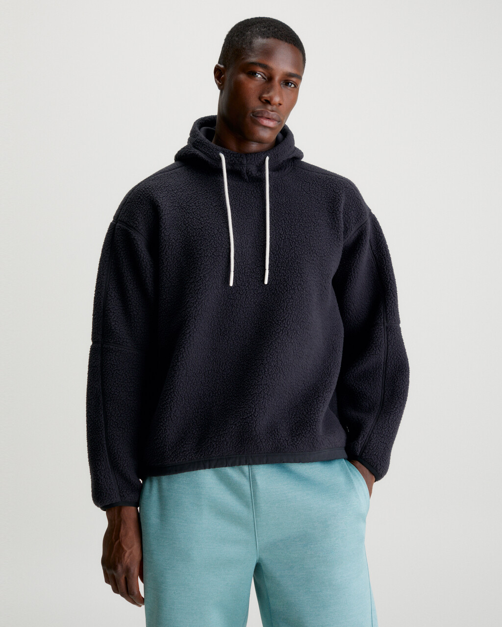 Teddy Sherpa Hoodie, BLACK BEAUTY, hi-res