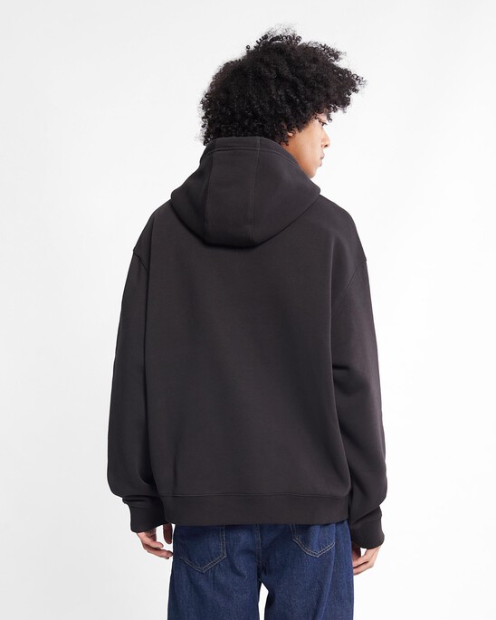 Curved Logo Relaxed Hoodie