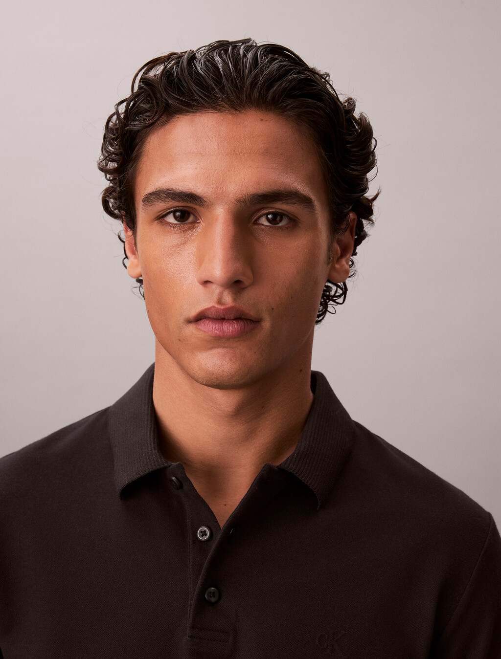 Cooling Pique Ottoman Collar Polo, Black, hi-res