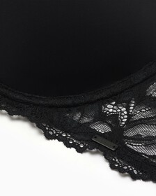 Seductive Comfort Lotus Floral Lifting Demi Bra, BLACK, hi-res